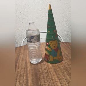 Wood Painted 3 Piece Nesting Christmas Tree Morning Scene Toys Drum Bear Child